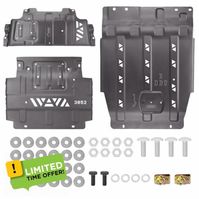Full Set Steel Skid Plate with Transmission Skid Plate