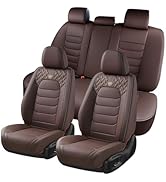FLORICH Car Seat Covers Full Set, Leather Seat Cover, Front and Rear Seat Covers 5 Seats, Waterpr...