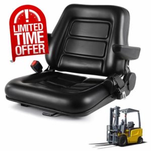 Universal Seat for Forklift/Excavator/Lawn Mower/Tractor with Adjustable Angle Back Armrest