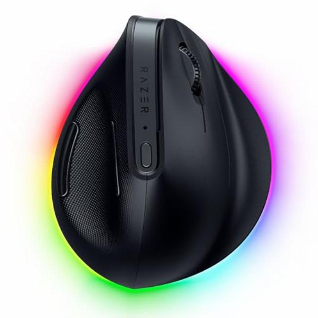 Razer Pro Click V2 Vertical Wireless Mouse: 6 Button Ergonomic Design - One Click AI Prompt - Supports Windows & Mac - Multi Device Connectivity via 2.4GHz