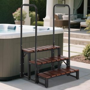 3 Steps Hot Tub Stairs w/Leveling Foot