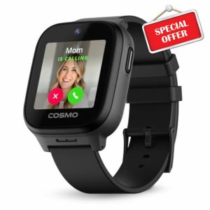 JrTrack 5 Kids Smart Watch by Cosmo | Best Kid-Safe Phone Watch | Precision Real-Time GPS Tracking | Call