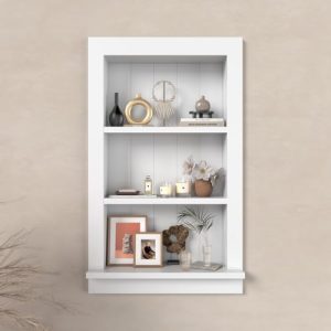 Kitchen or Bedroom – White Wall Niche Cabinet & Recessed Storage Solution for Modern Interiors