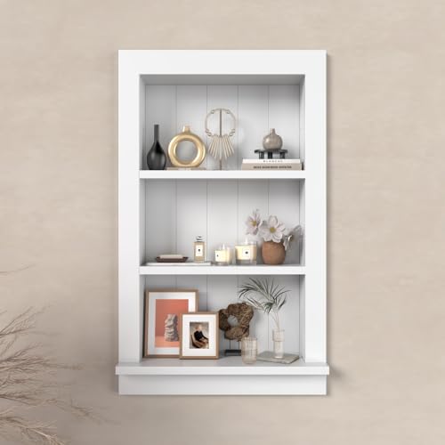 Kitchen or Bedroom – White Wall Niche Cabinet & Recessed Storage Solution for Modern Interiors