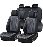 FLORICH Leather Seat Covers, Car Seat Covers Front Seats Back Seat Cover 5 Seats Automotive Seat ...