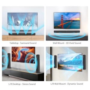 90W Soundbar with Bluetooth/ARC/Optical/AUX Connect