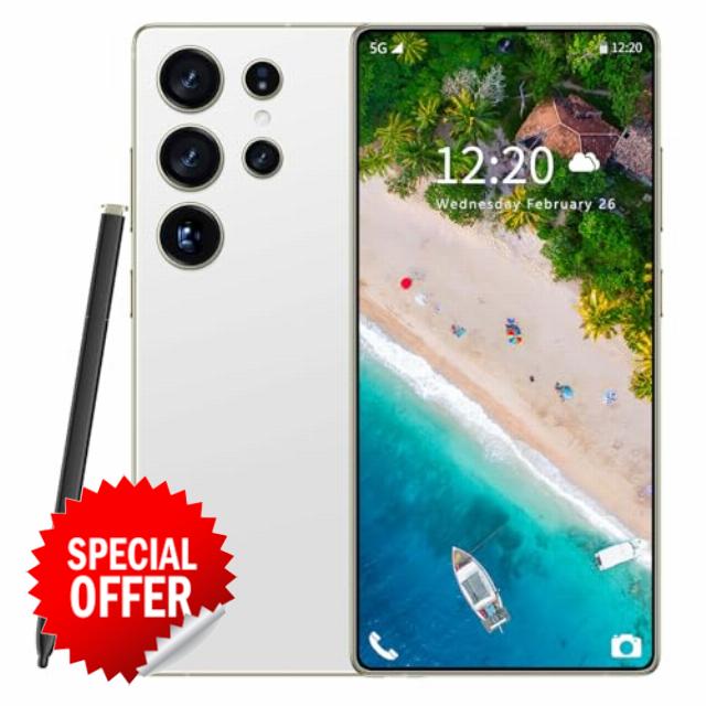 I25 Ultra Unlocked Phone | 12+512GB Smartphone | Cell Phone Android 14.0 | Battery 7000mAh | 6.99" HD Display | 68+108MP Zoom Camera | with Dual SIM | Fingerprint Lock | Face ID (White)