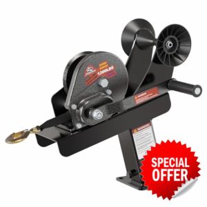 Adjustable Boat Trailer Winch Post Stand with 1200LBS Winch & Bow Roller