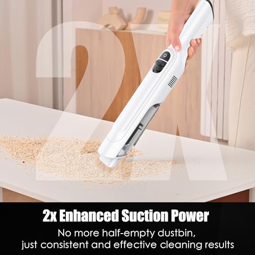 Single Touch Empty and Detachable Dust Cup (Creamy White)