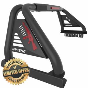 Heavy-Duty Truck Roll Bar/Sport Bar | No-Drilling Installation | LED Lights Compatible | Third Brake Light Included| Fit Mid Size Pickup