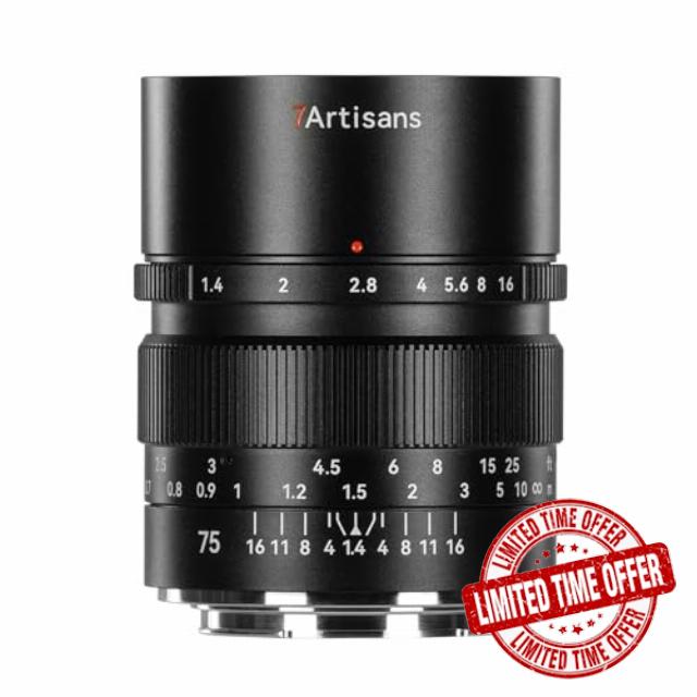 7artisans 75mm F1.4 Camera Lens Full Frame Large Aperture Lens