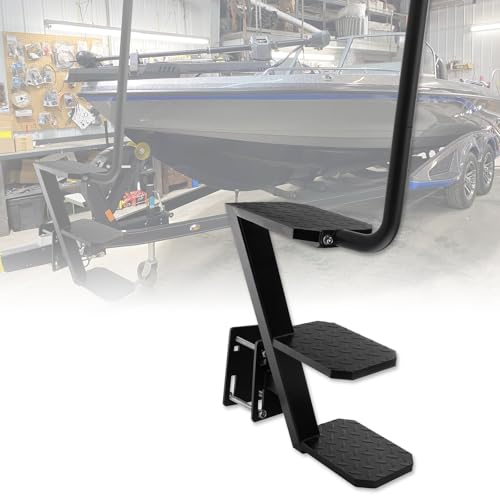 Secure Tongue Boarding Step for Boat Trailers
