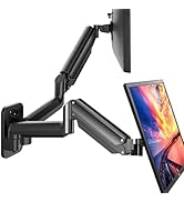 HUANUO Monitor Wall Mount for Max 32 inch Screens, Alloy Steel Holds up to 19.8 lbs, Gas Spring M...
