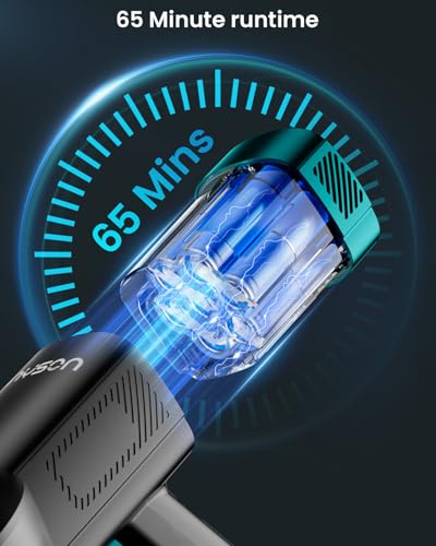 Stick Vacuum with OLED Display and Anti-Tangle Brush for Home