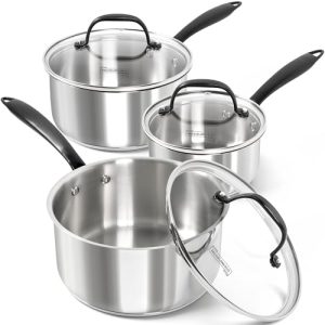 Stainless Steel Sauce Pans with Cool Handle