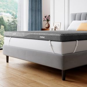 3 Inch Firm Bed Topper with Split Soft & Firm Zones