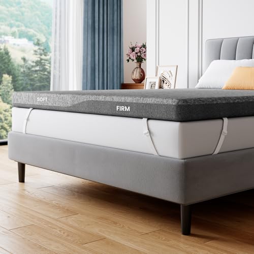 3 Inch Firm Bed Topper with Split Soft & Firm Zones