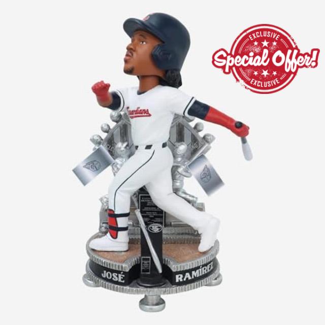 Jose Ramirez Cleveland Guardians 2024 Silver Slugger Bobblehead MLB Baseball