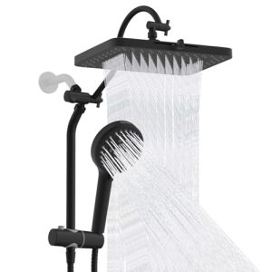 High Pressure 5 Spray Rainfall Showerhead with 10 Spray Modes Handheld
