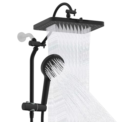 High Pressure 5 Spray Rainfall Showerhead with 10 Spray Modes Handheld