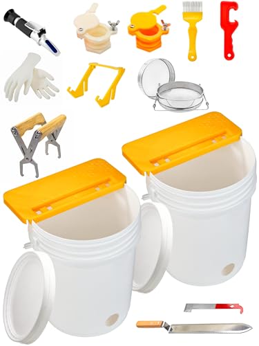 2 Pack 5 Gallon Honey Bucket with Gate