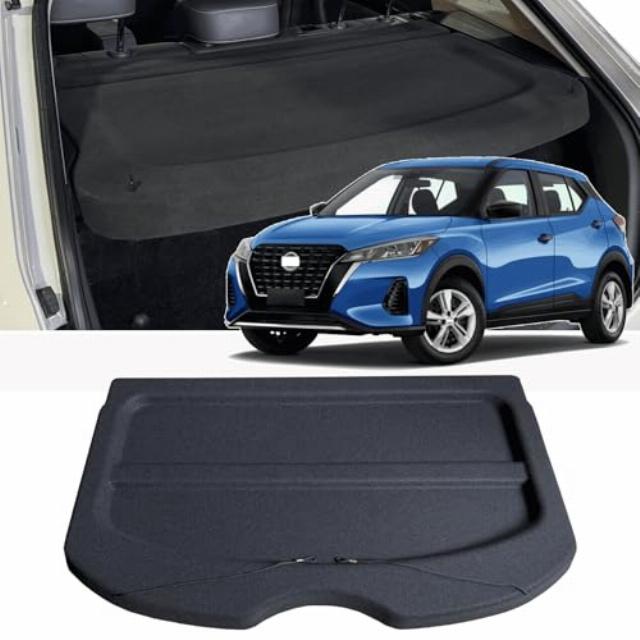 Cargo Cover Compatible with 2018-2024 Nissan Kicks Trunk Cover Rear Trunk Security Cover SUV Accessories Shielding Shade Privacy Screen Cover Nissan Kicks Cargo Cover