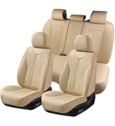 FLORICH Automotive Seat Cover Leather Seat Covers Full Set Front Seat Cover and Back Seat Cover 5...