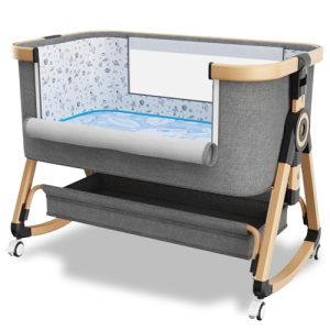 Bedside Sleeper with Storage Basket and Wheels