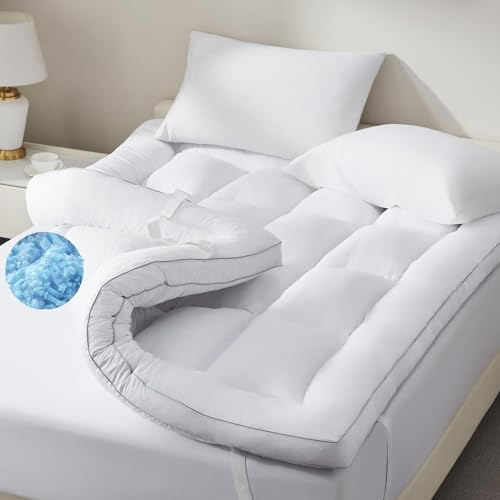 Ultra Soft Ventilated Supportive Pillow Top Mattress Pad for Back Pain Relief