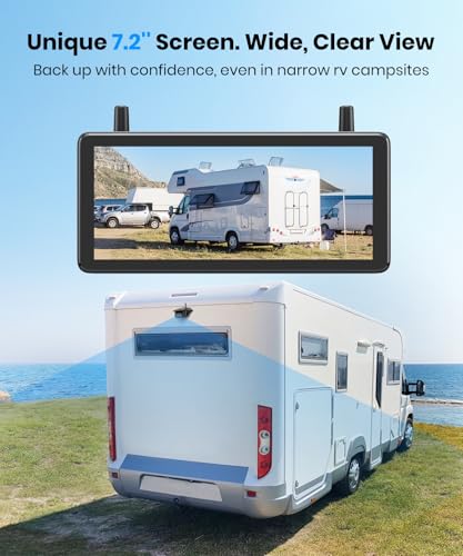 Stable Signal & Wide Angle Rear View Camera for Trailer Camper Motorhome