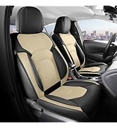 FREESOO Car Seat Covers Full Set,Waterproof Automotive Seat Covers,Faux Leather Cars Interior Cov...