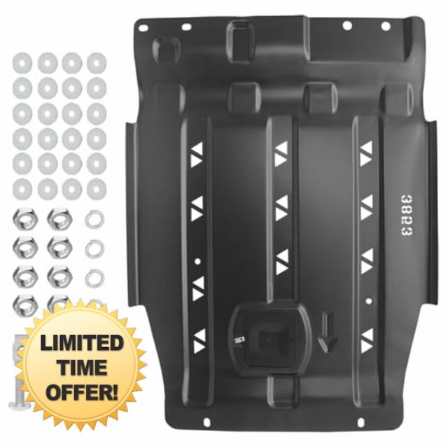 Transmission Skid Plate Engine Splash Guard with mounting Screws Compatible with 2015-2022 Ford F150 Protection Plate Replace OEM Under Diaper