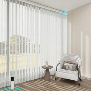 Light Filtering Vertical Blind Sliding Door Blinds Remote Control Blinds for Sliding Glass Door Customize