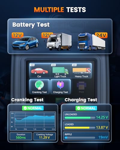 Cranking & Charging System Automotive Battery Load Analyzer for Car