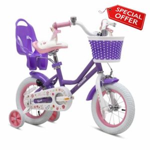 Girls Bike with Basket for Toddlers and Kids Ages 2-12 Years Old