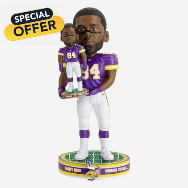Randy Moss Minnesota Vikings Bobble Dubblz Bobblehead NFL Football