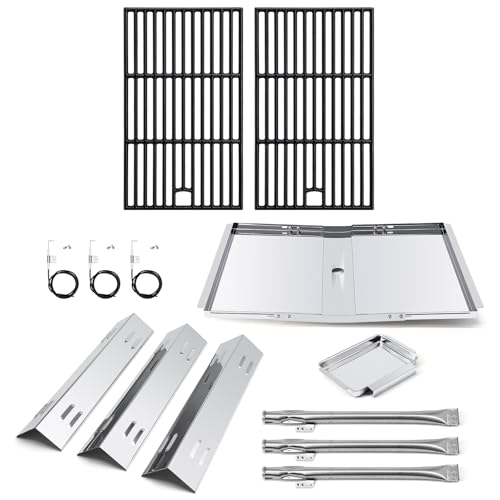 104-04013 Grease Pan & 104-13002 Grate & 104-13003 Heat Tent & Burner and Igniter for Dyna Glo 3 Burner DGB390SNP-D Gas Grill