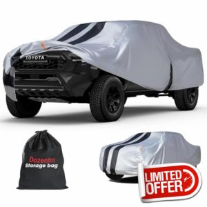 Toyota Tacoma Truck Cover Custom Fit 1995-2025 Xtra/Access/Double Cab Short Bed(5'-6.125') With Door Zipper