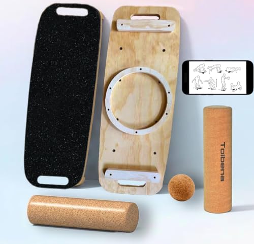 Balance Board 8 Modes Wobble Board with Adjustable Stoppers Exercise Balancing Stability Trainer for Improve Balance