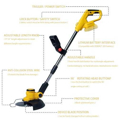 Lightweight Grass Trimmer/Brush Cutter for Lawn