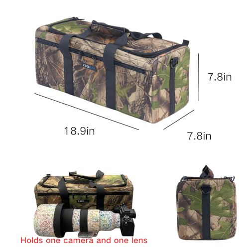 Camera Lens Carry Portable Bag with Adjustable Shoulder Straps