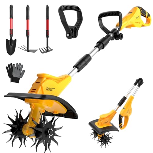 Folding Electric Rototiller for Garden with 40 Steel Tines 310RPM