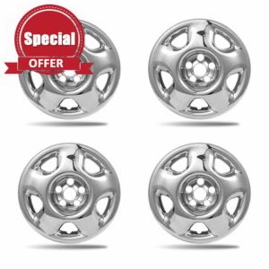 17 ABS Wheel Covers for 2007-2011 Honda CR-V (3rd Gen EX/LX) | OEM Style Hubcaps (4-Pack) | Wheel Skin with Anti-Rust Coating (Chrome Silver)