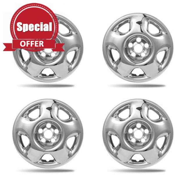 17 ABS Wheel Covers for 2007-2011 Honda CR-V (3rd Gen EX/LX) | OEM Style Hubcaps (4-Pack) | Wheel Skin with Anti-Rust Coating (Chrome Silver)