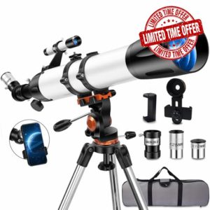 Telescope for Adults High Powered 90mm Aperture 800mm(32X-240X)