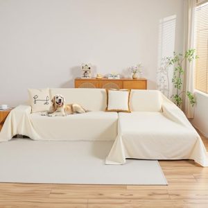 2 Pieces Chenille Couch Covers for L Shape Sofa Cover