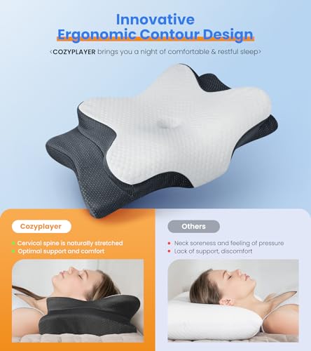 Odorless Ergonomic Contour Memory Foam Pillows