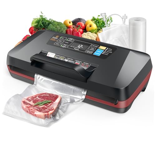 Commercial Full Automatic Food Vacuum Sealer Machine with Double 12mm Heat Seal