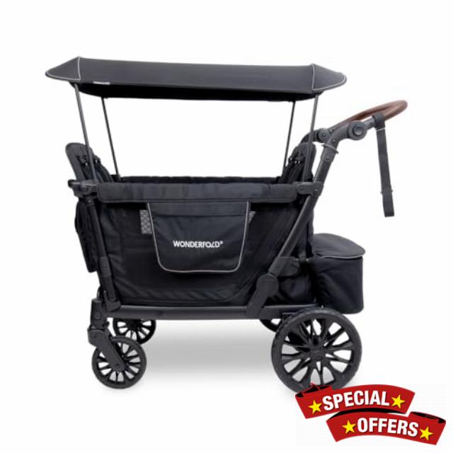 L4 Quad Stroller Wagon - Black