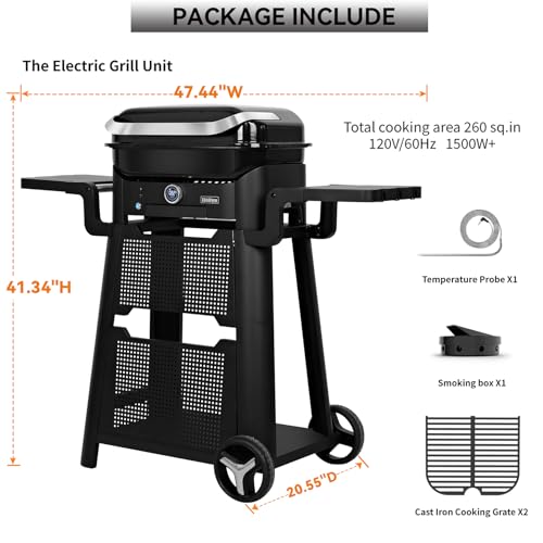 Patio and Apartment Balcony - Portable Barbecue Grill with Smart Heat Control System